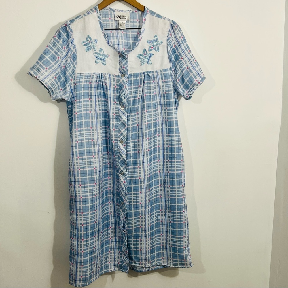 Cozee Corner Cottage Core Grandma Granny Snap Button Sleep Dress Light Weight